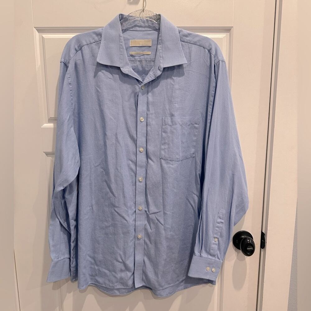 Michael Kors Micro Plaid Button Down Shirt